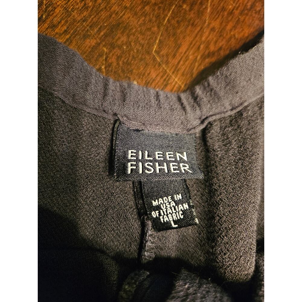 Eileen Fisher Wide Leg Lounge Beachy Gray Pants Size Large - Picture 5 of 9